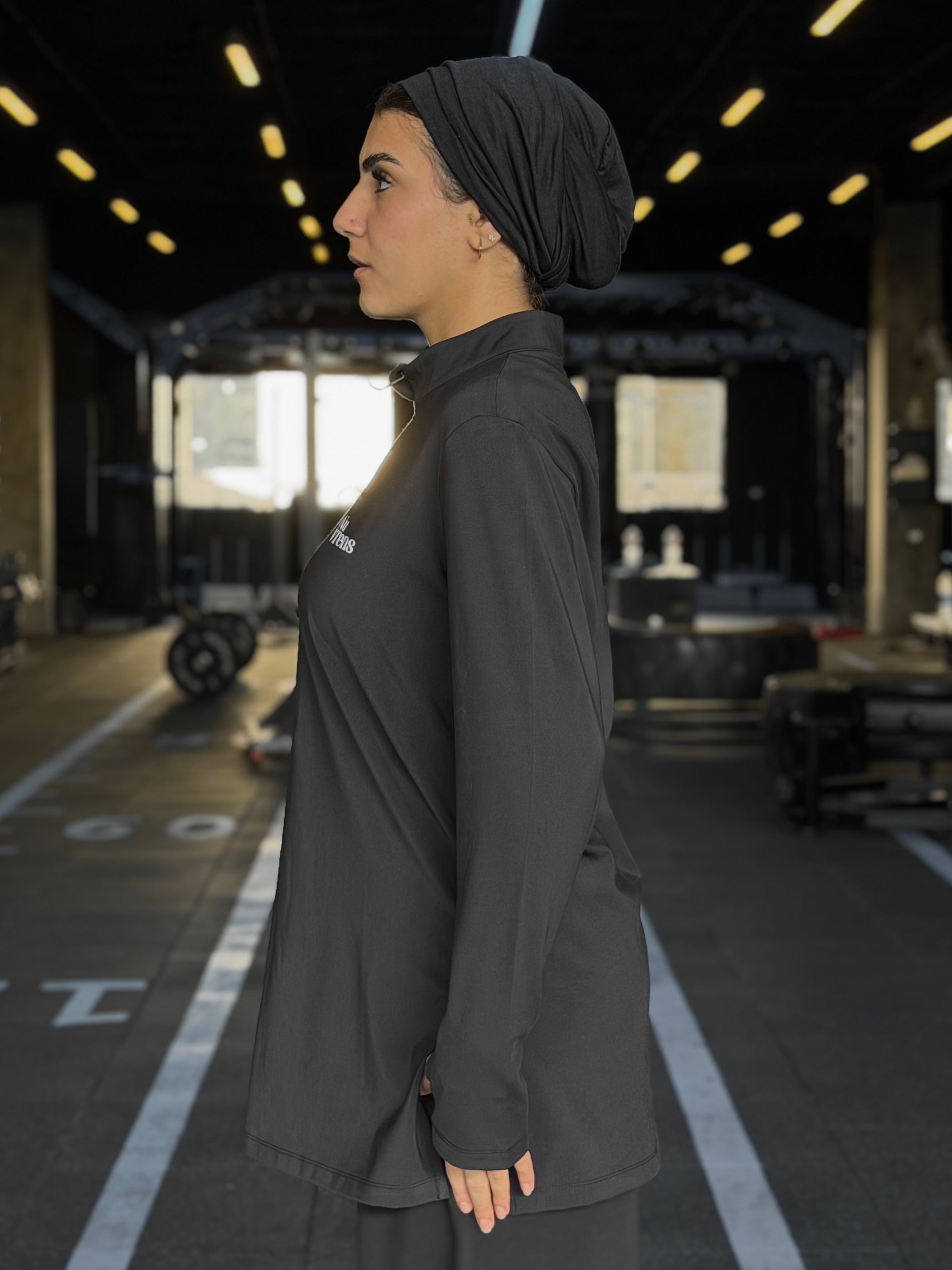 DROPSET Quart-zipper shirt - Black