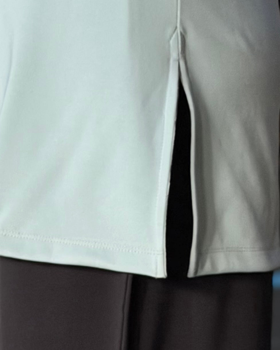 DROPSET Quart-zipper shirt - Mint Green